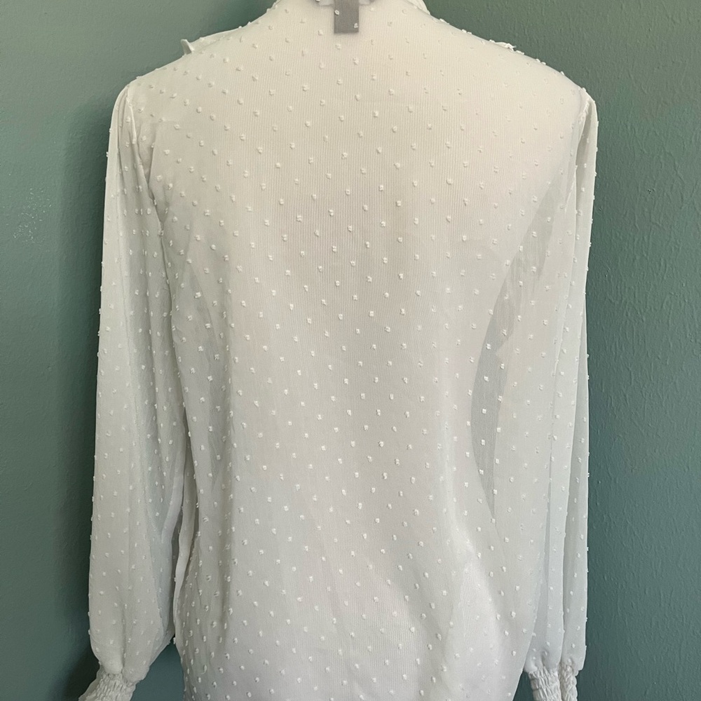 New Look White Ruffled Blouse - Picture 4 of 6